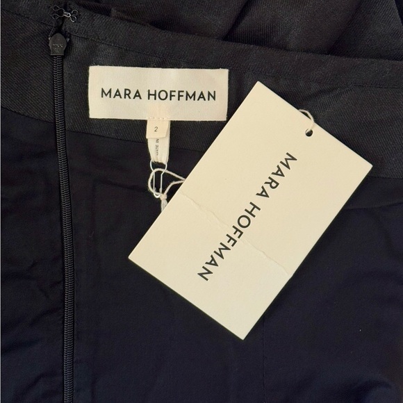 NWT Mara Hoffman Midi Linen-Blend Floral Long-Sleeve Valeria Dress - Picture 6 of 7